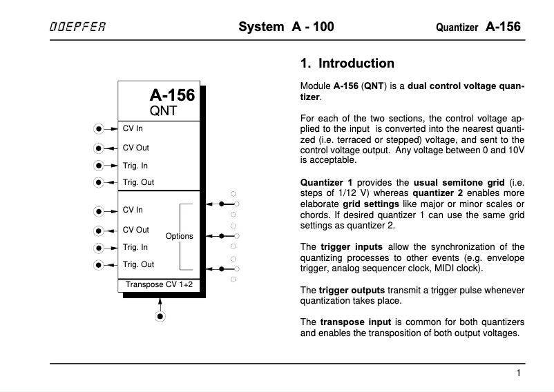 Image de la première page du manuel de l'appareil A-156v