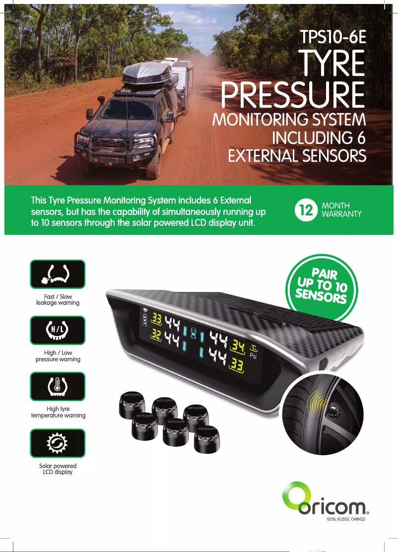 Página 1 del manual Ficha técnica Oricom TPS10-6E