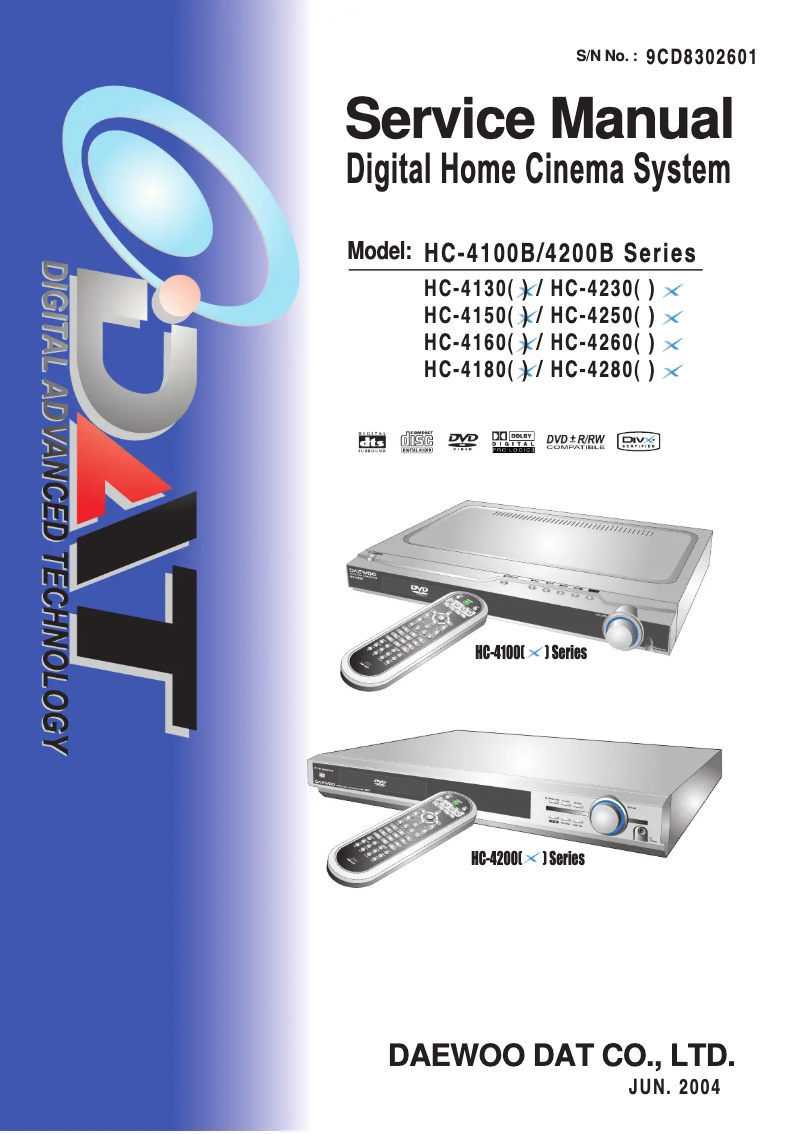 Page n°1 - Manuel utilisateur Daewoo HC-4130
