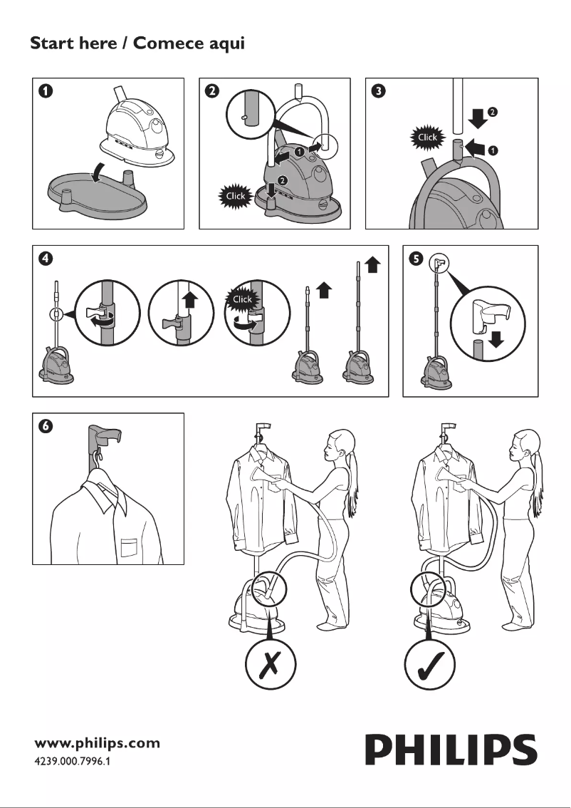 Page 1 de la notice Manuel utilisateur Philips Walita QuickTouch RI515