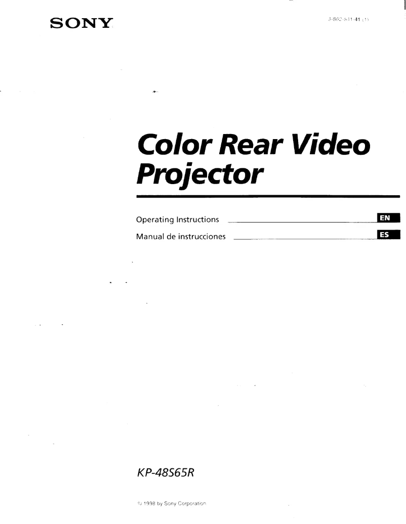 Page 1 de la notice Manuel utilisateur Sony KP-48S65R