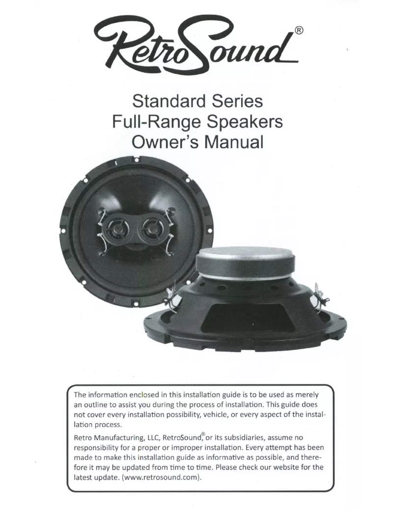 Page n°1 - Manuel utilisateur RetroSound S-412