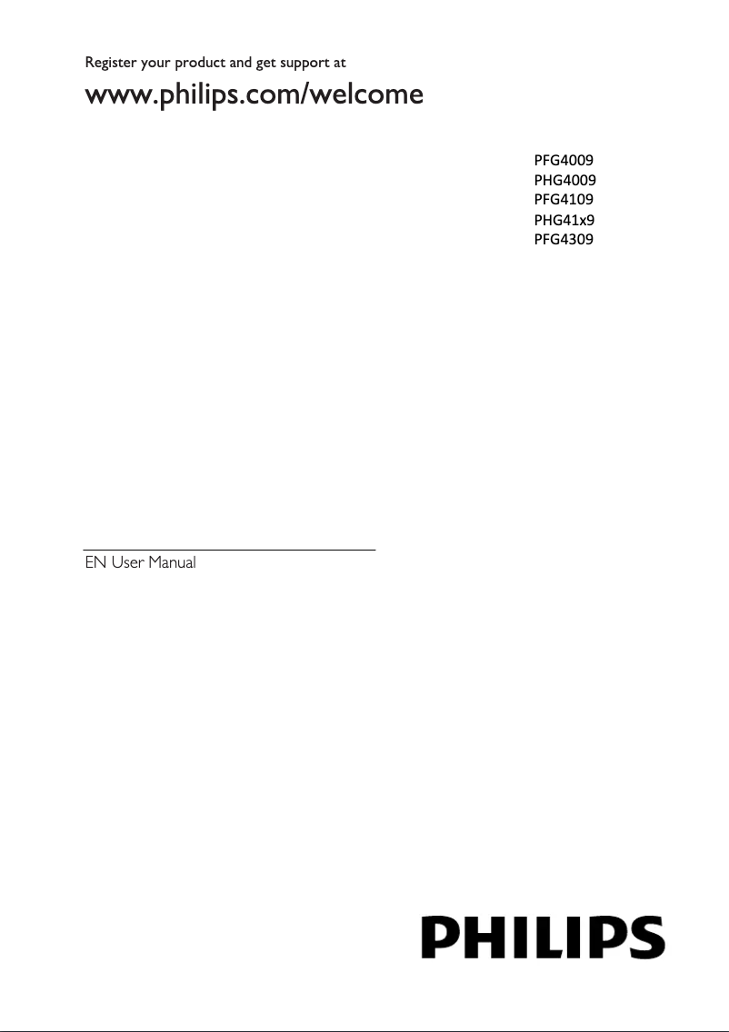 First page image of the manual for 47PFG4109