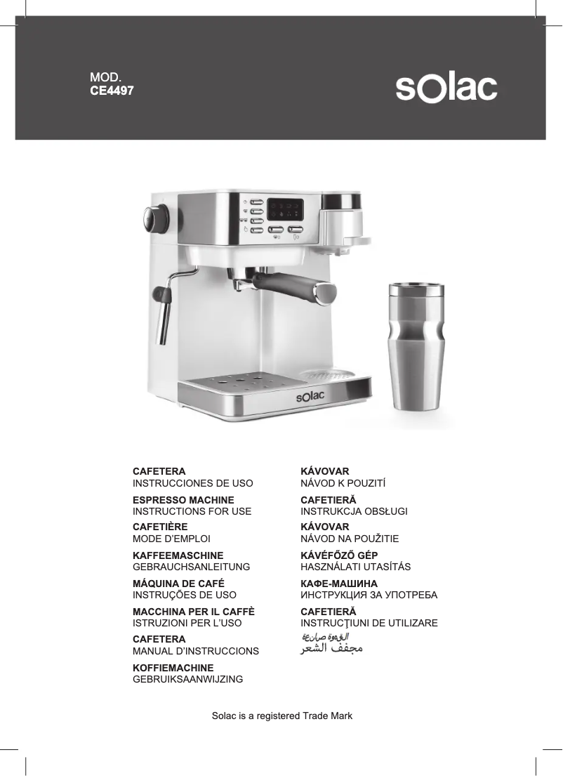 Page n°1 - Manuel utilisateur Solac Multi Stillo CE4497