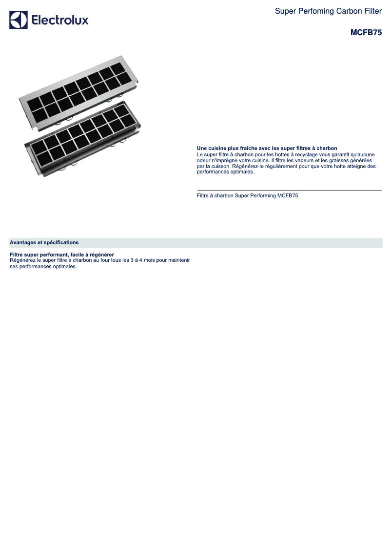 Image de la première page du manuel de l'appareil MCFB75
