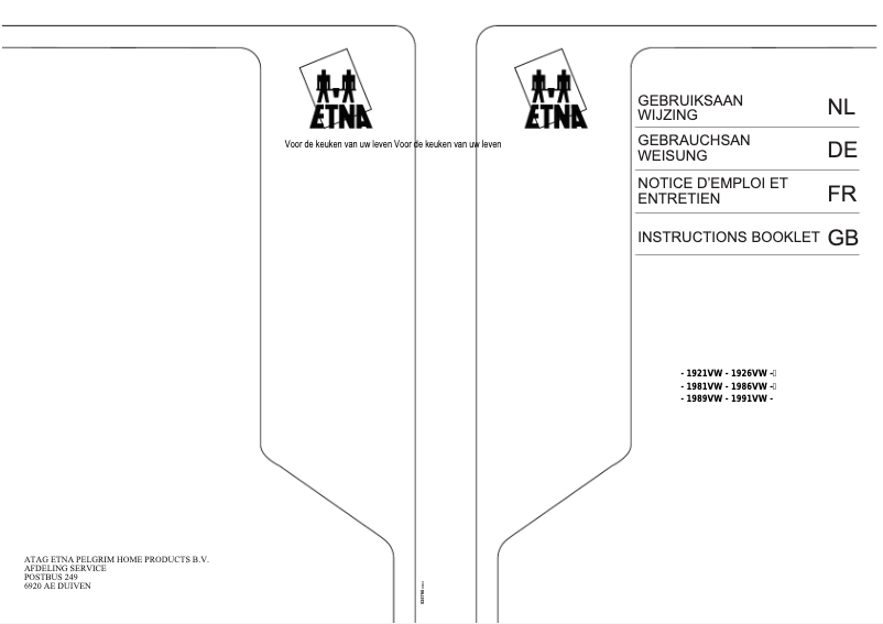 Image de la première page du manuel de l'appareil 1991