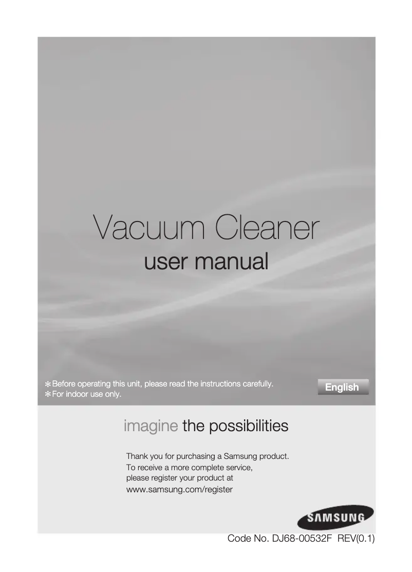 Page n°1 - Manuel utilisateur Samsung SC4750