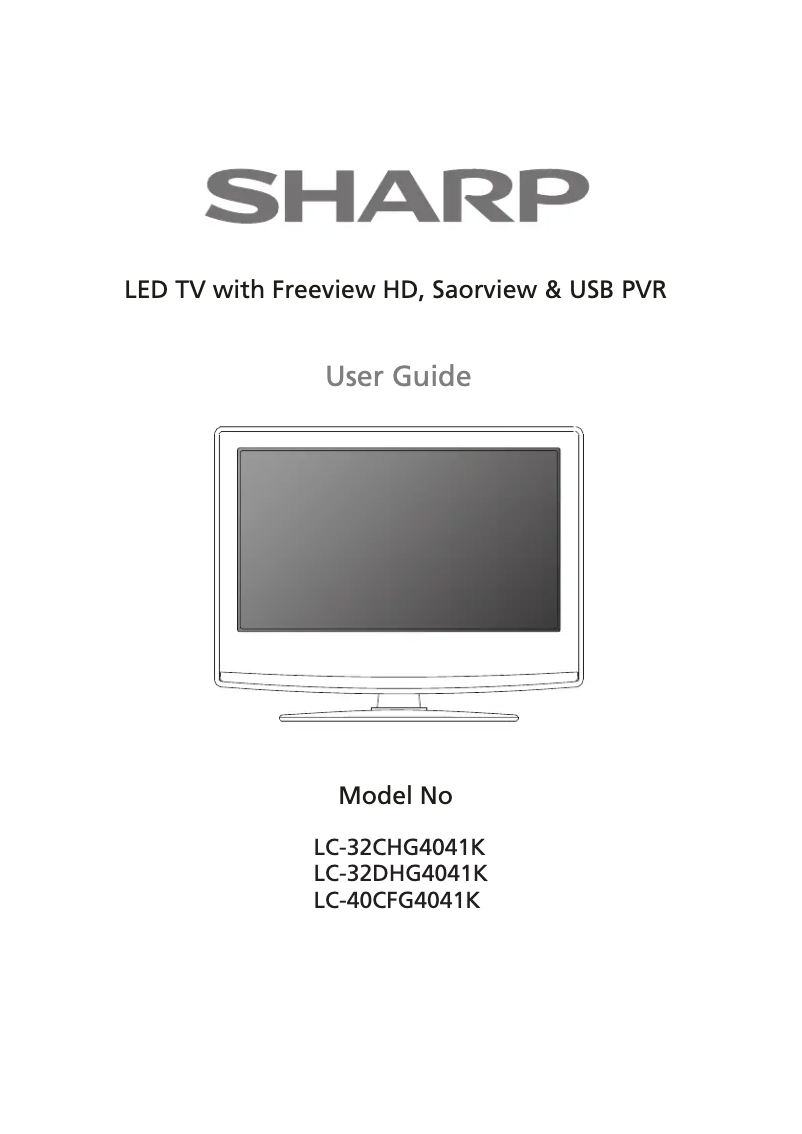 Page n°1 - Manuel utilisateur Sharp LC-32DHG4041K