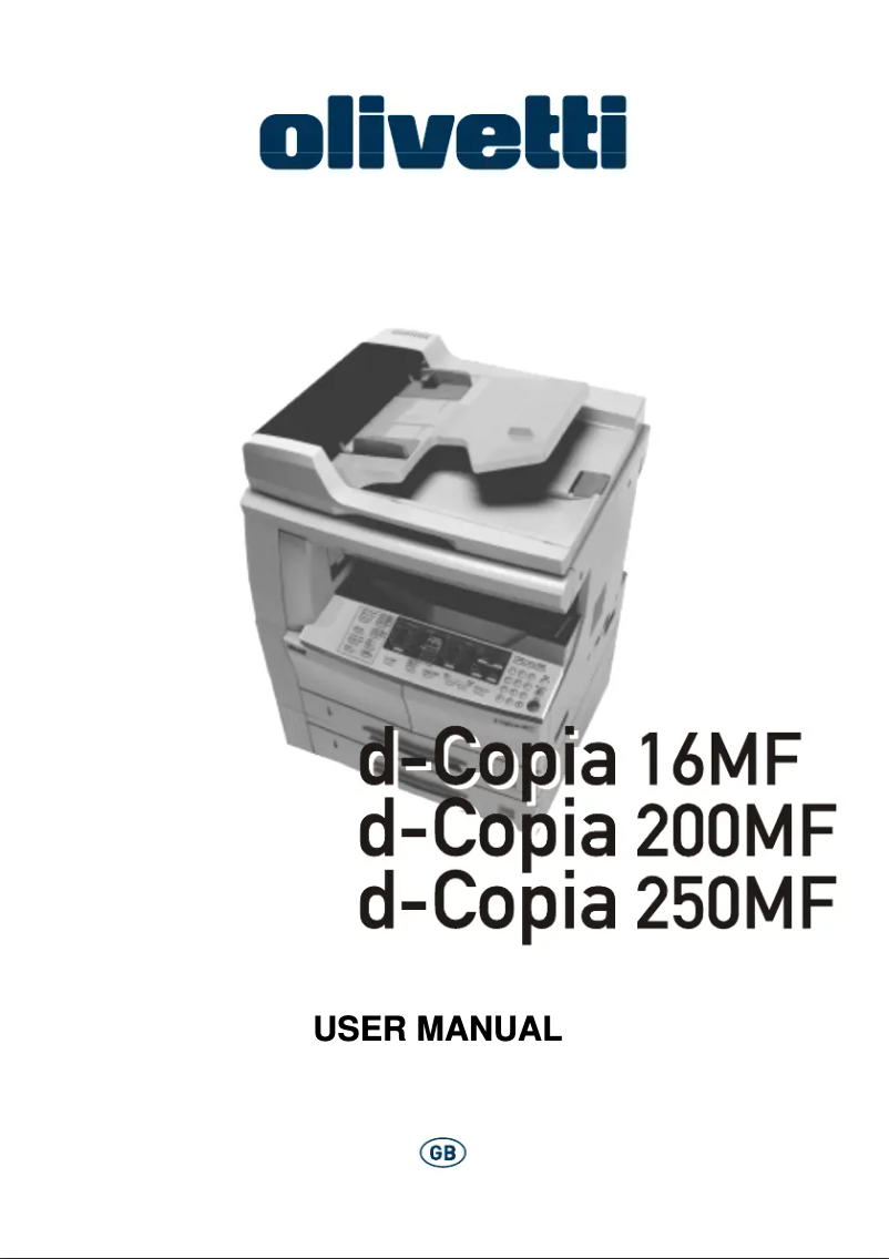 Page n°1 - Manuel utilisateur Olivetti d-Copia 200MF