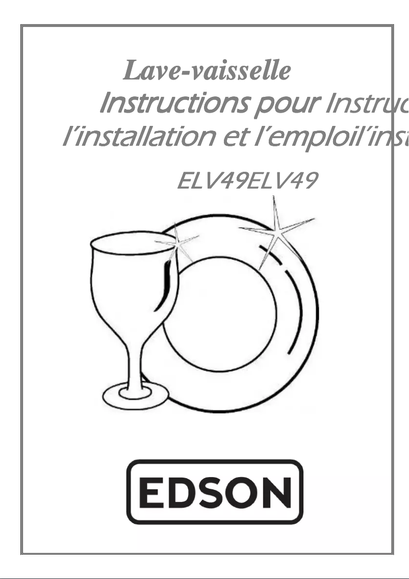 Page n°1 - Manuel utilisateur Edson ELV49