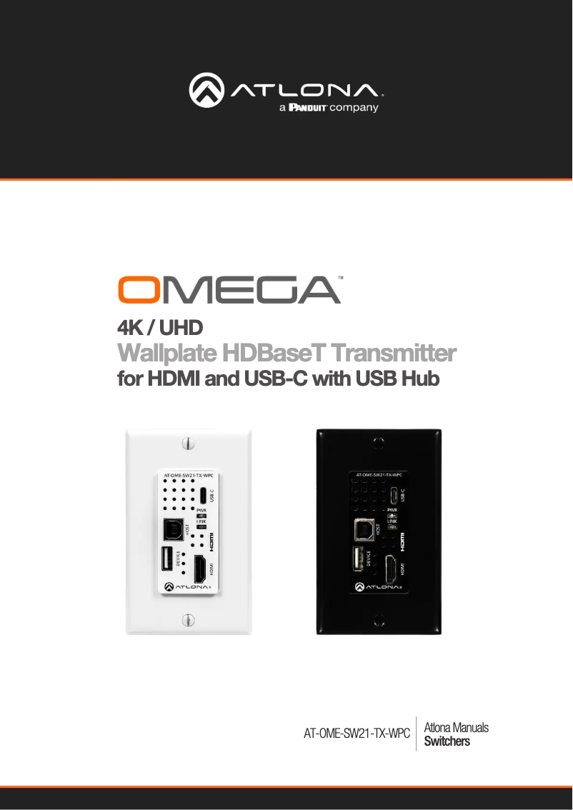 Image de la première page du manuel de l'appareil AT-OME-SW21-TX-WPC