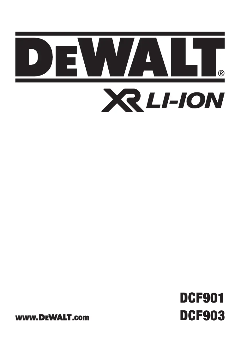 Page 1 de la notice Manuel utilisateur DeWalt DCF901