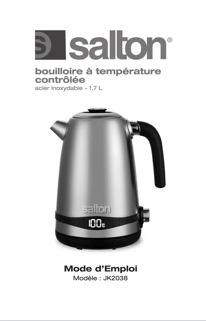 Page 1 de la notice Manuel utilisateur Salton JK2038