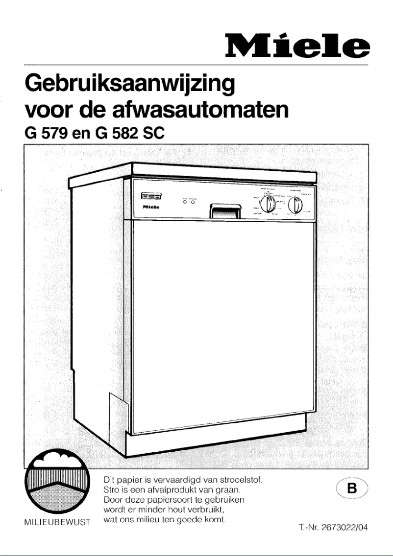 Page 1 de la notice Manuel utilisateur Miele G579