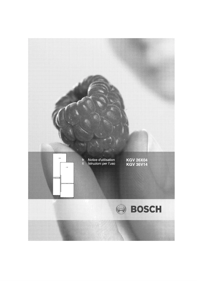 Page n°1 - Manuel utilisateur Bosch KGV36V14