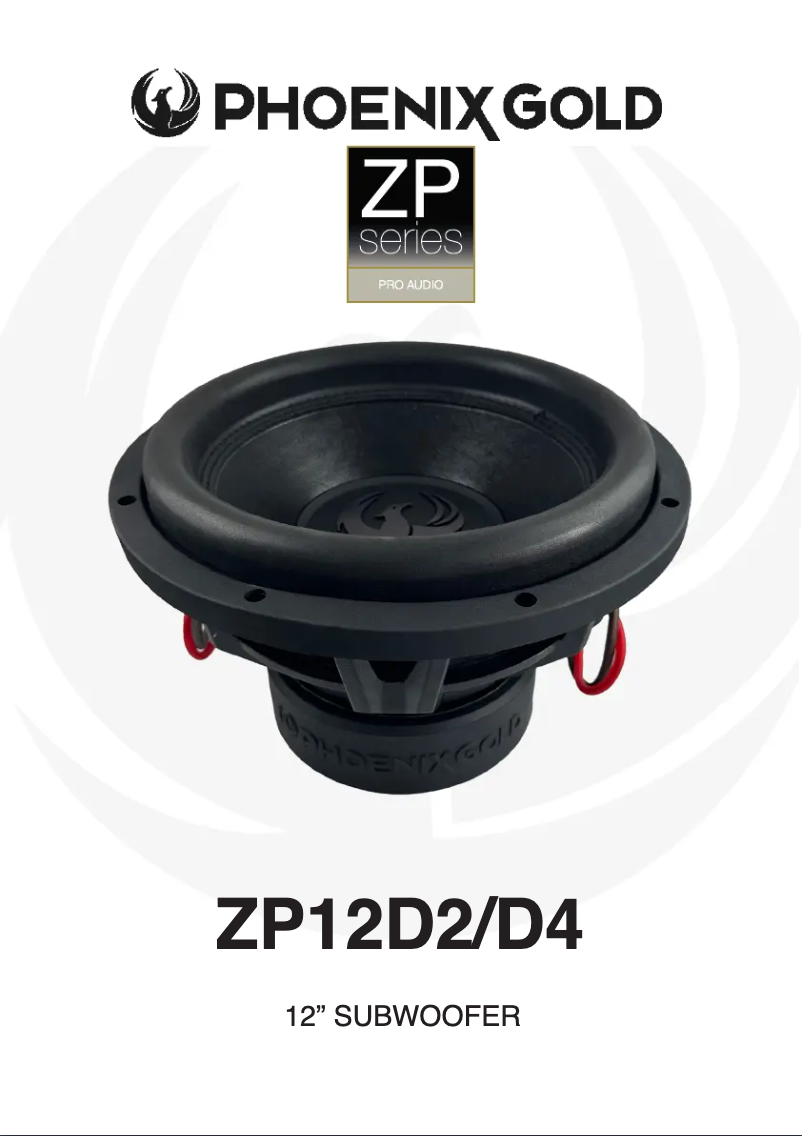 Page 1 de la notice Manuel utilisateur Phoenix Gold ZP12D4