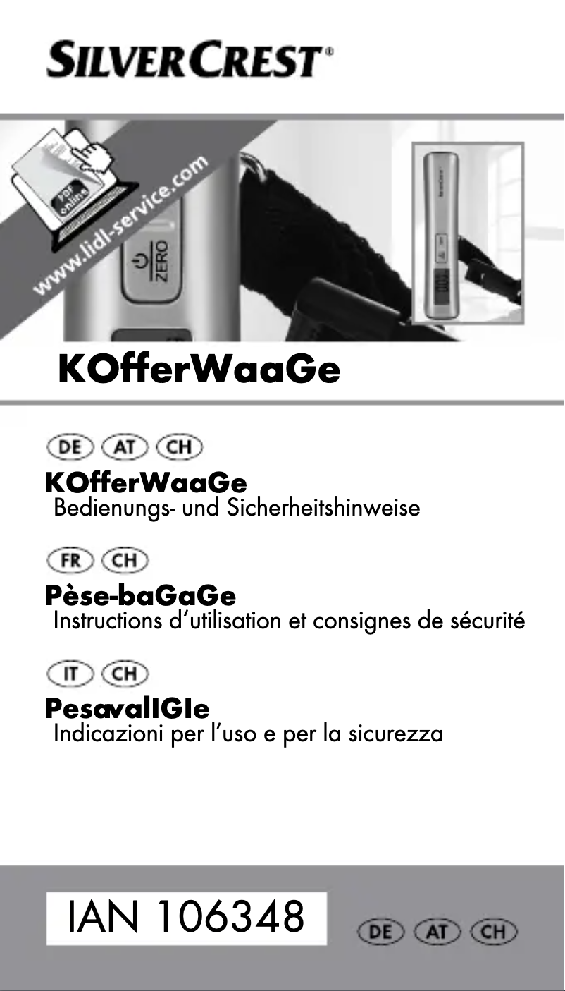 Image de la première page du manuel de l'appareil IAN 106348