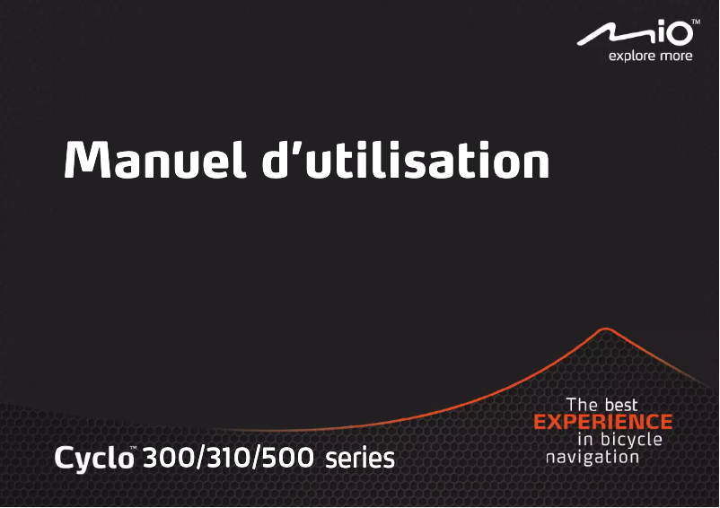 Page 1 de la notice Manuel utilisateur Mio Cyclo 310