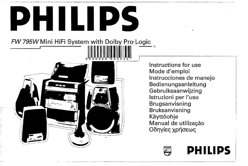 Page 1 de la notice Manuel utilisateur Philips FW795W