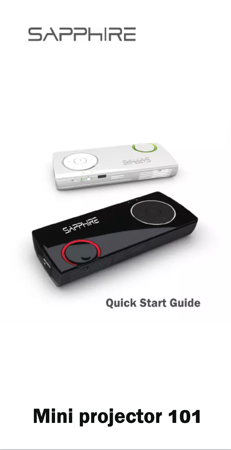 Page n°1 - Manuel utilisateur Sapphire Mini-Projector 101
