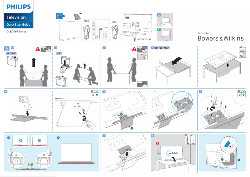 First page image of the manual for 65OLED907