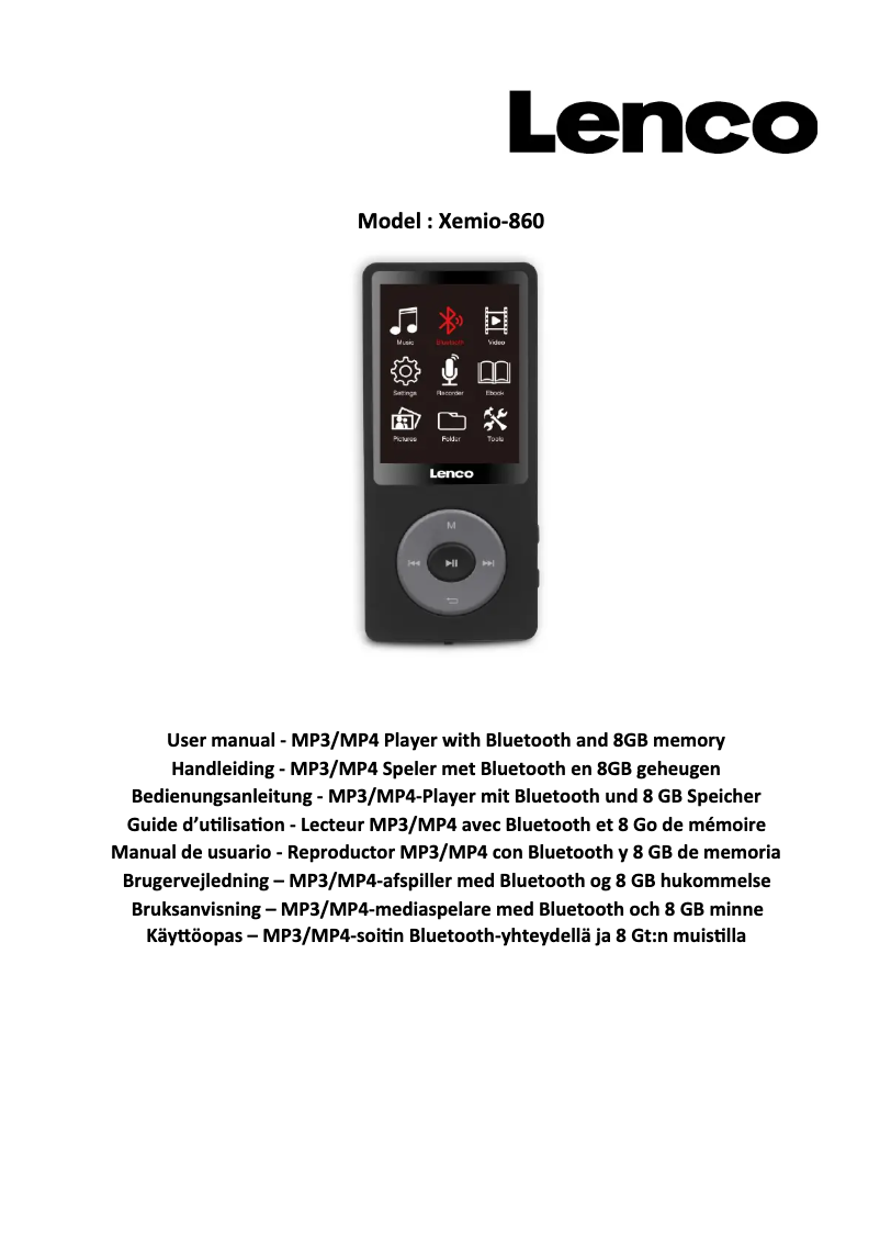 Image de la première page du manuel de l'appareil Xemio-659