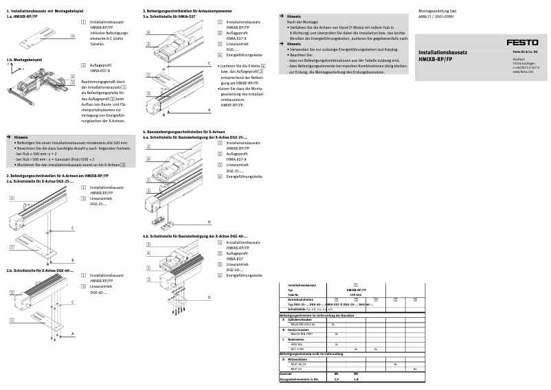 Image de la première page du manuel de l'appareil HMIXB-RP/FP