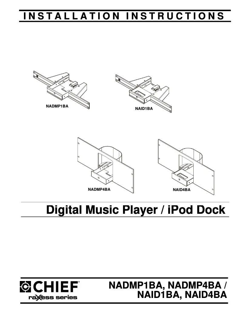 Page 1 de la notice Manuel utilisateur Chief NADMP1BA