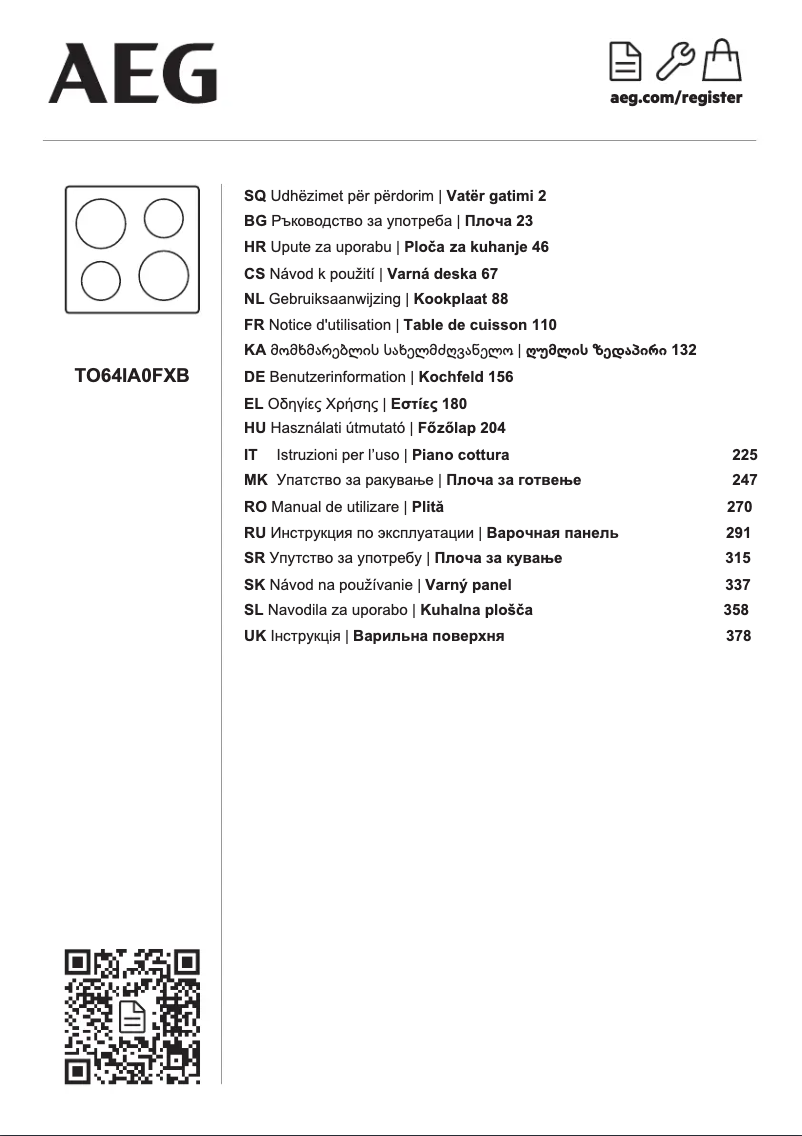 Image de la première page du manuel de l'appareil TO64IA0FXB