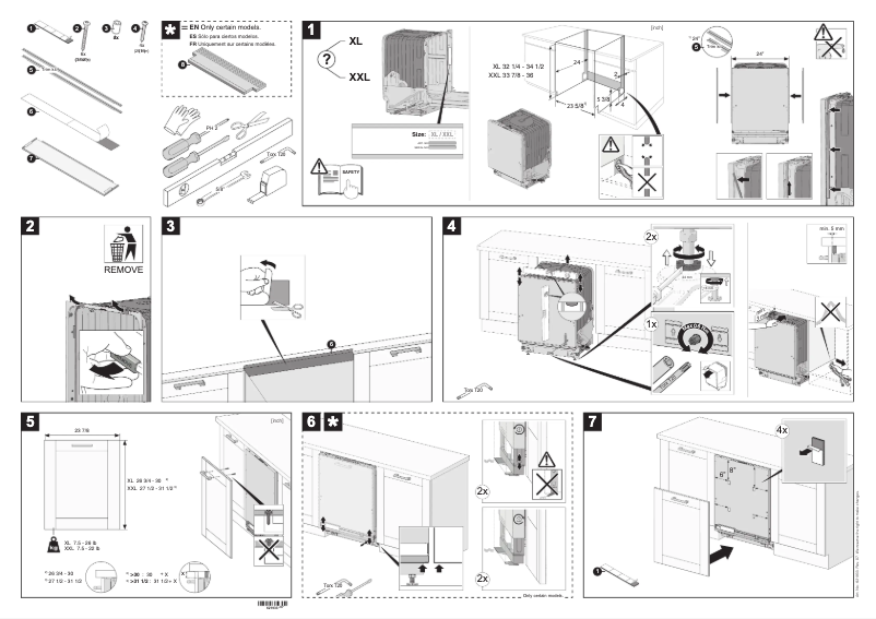 Página 1 del manual Guía de instalación Asko DFI663XXL