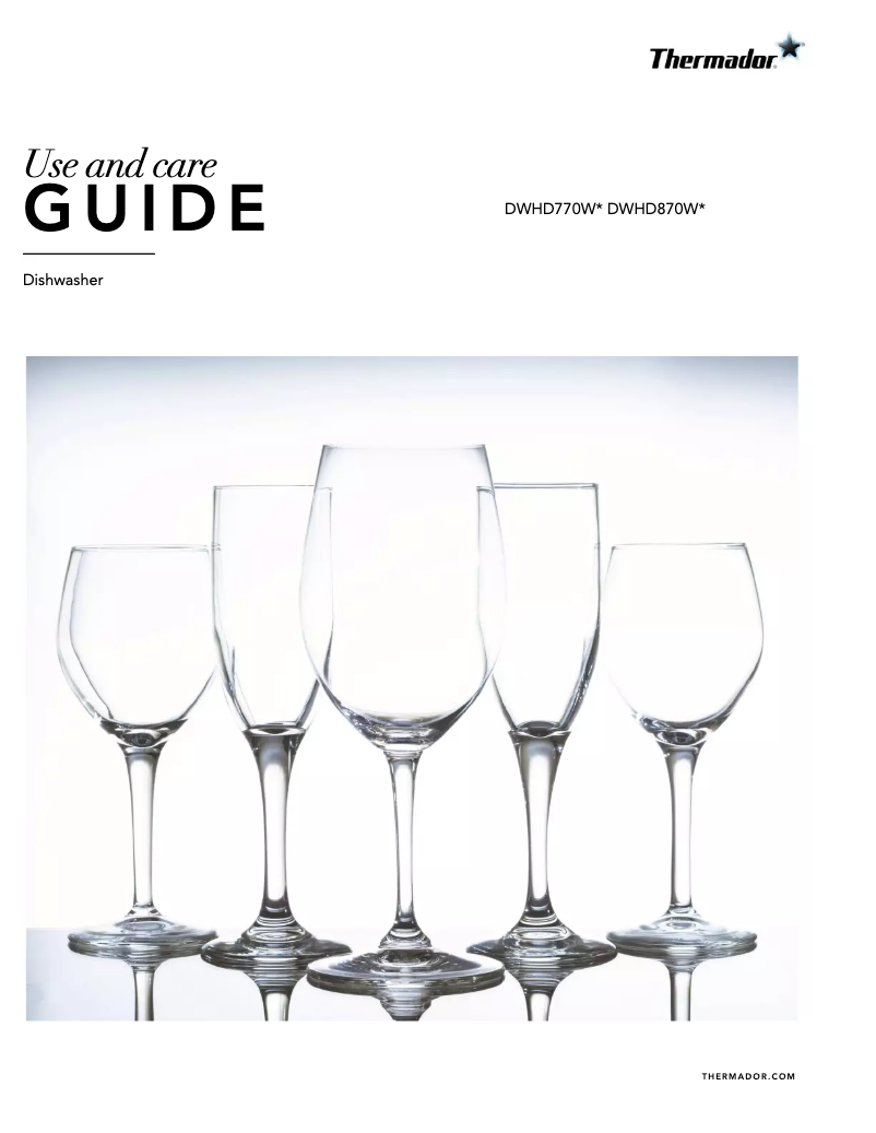 Page n°1 - Manuel utilisateur Thermador DWHD870WPR
