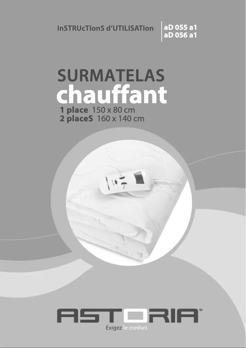 Page 1 de la notice Manuel utilisateur Astoria AD056A1