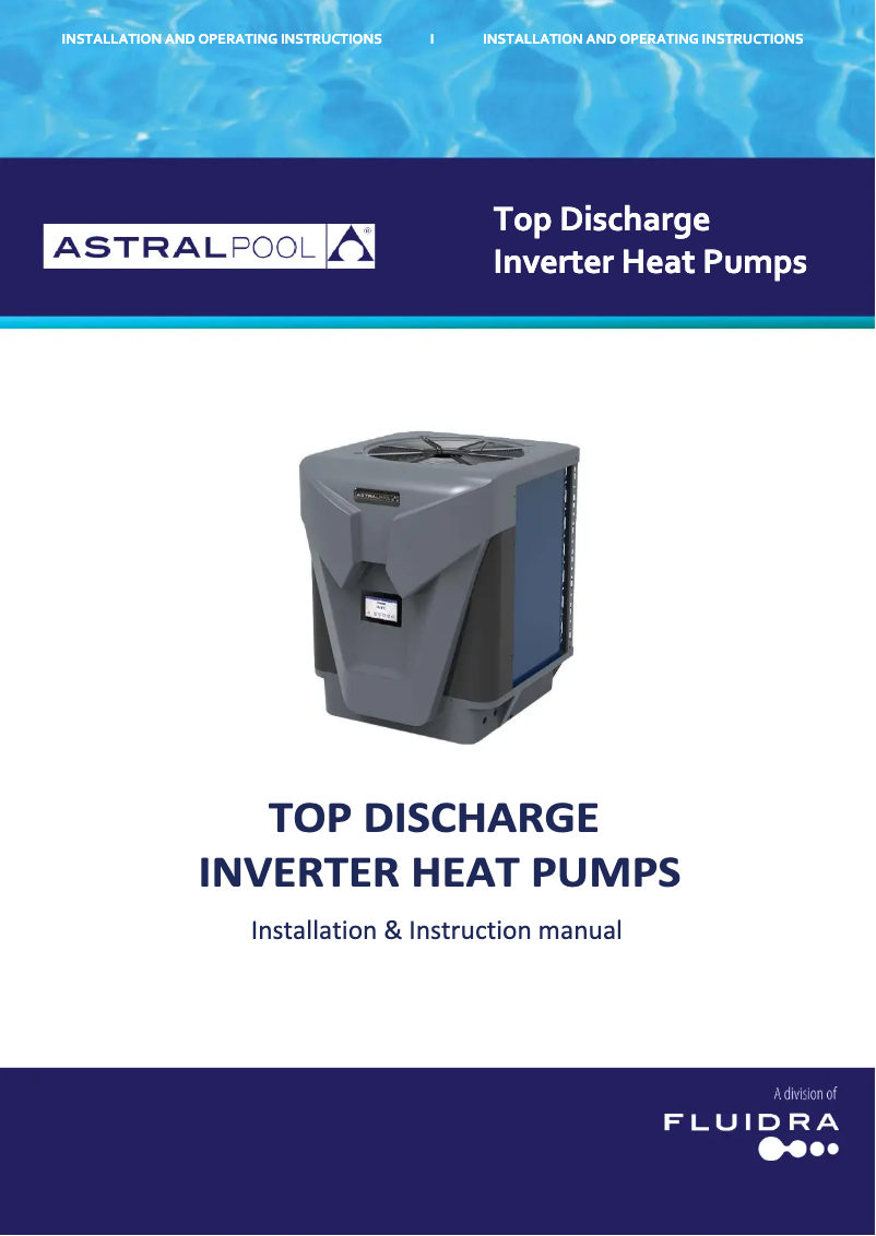 Page 1 de la notice Manuel utilisateur AstralPool iHPt127