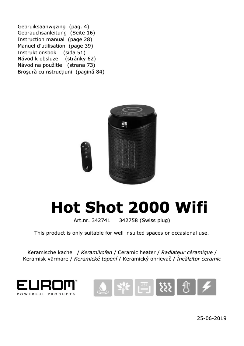 Image de la première page du manuel de l'appareil Hot Shot 2000 Wifi