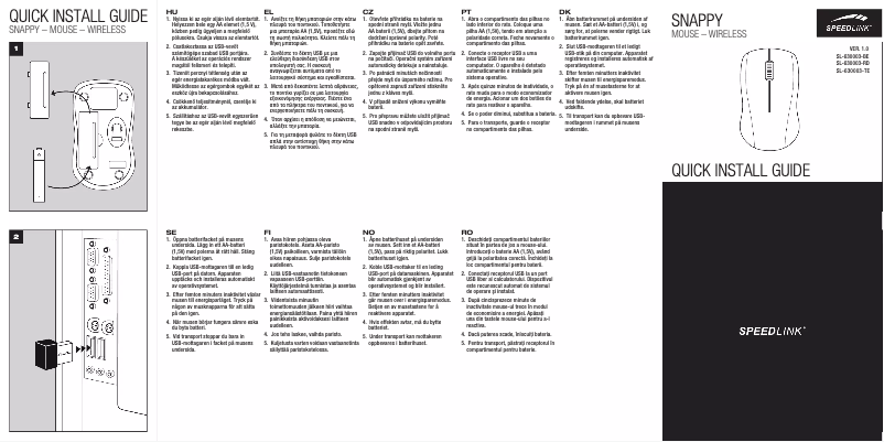 Page n°1 - Manuel utilisateur Speed-Link Snappy SL-630003-TE