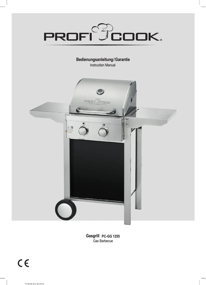 Image de la première page du manuel de l'appareil PC-GG 1255