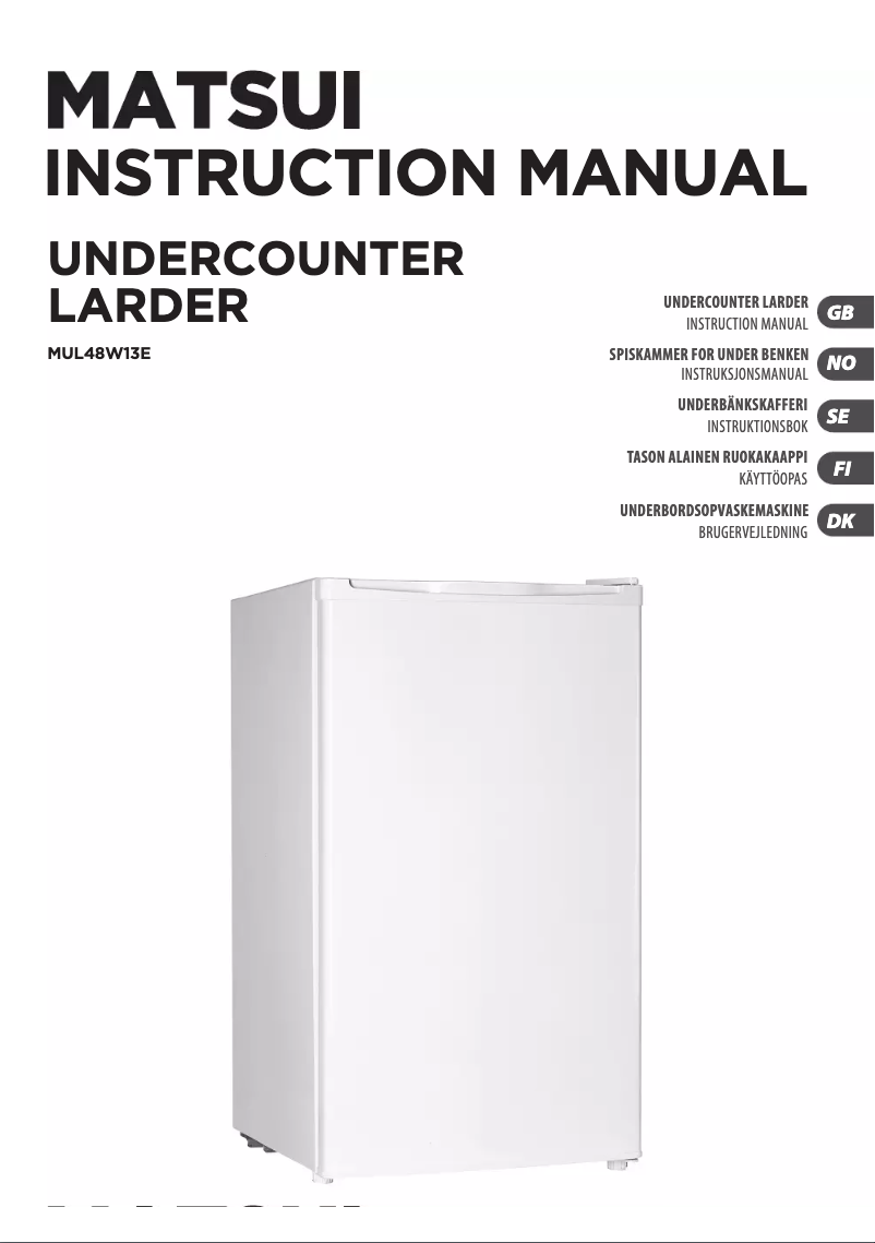 Image de la première page du manuel de l'appareil MUL48W13E