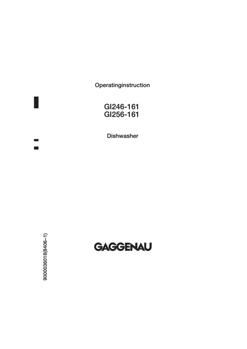 Page n°1 - Manuel utilisateur Gaggenau GI 246-161