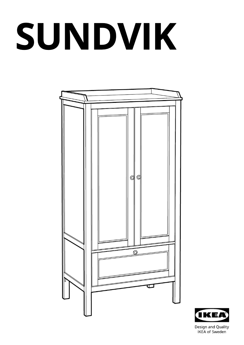 Page 1 de la notice Manuel utilisateur Ikea SUNDVIK 905.767.00