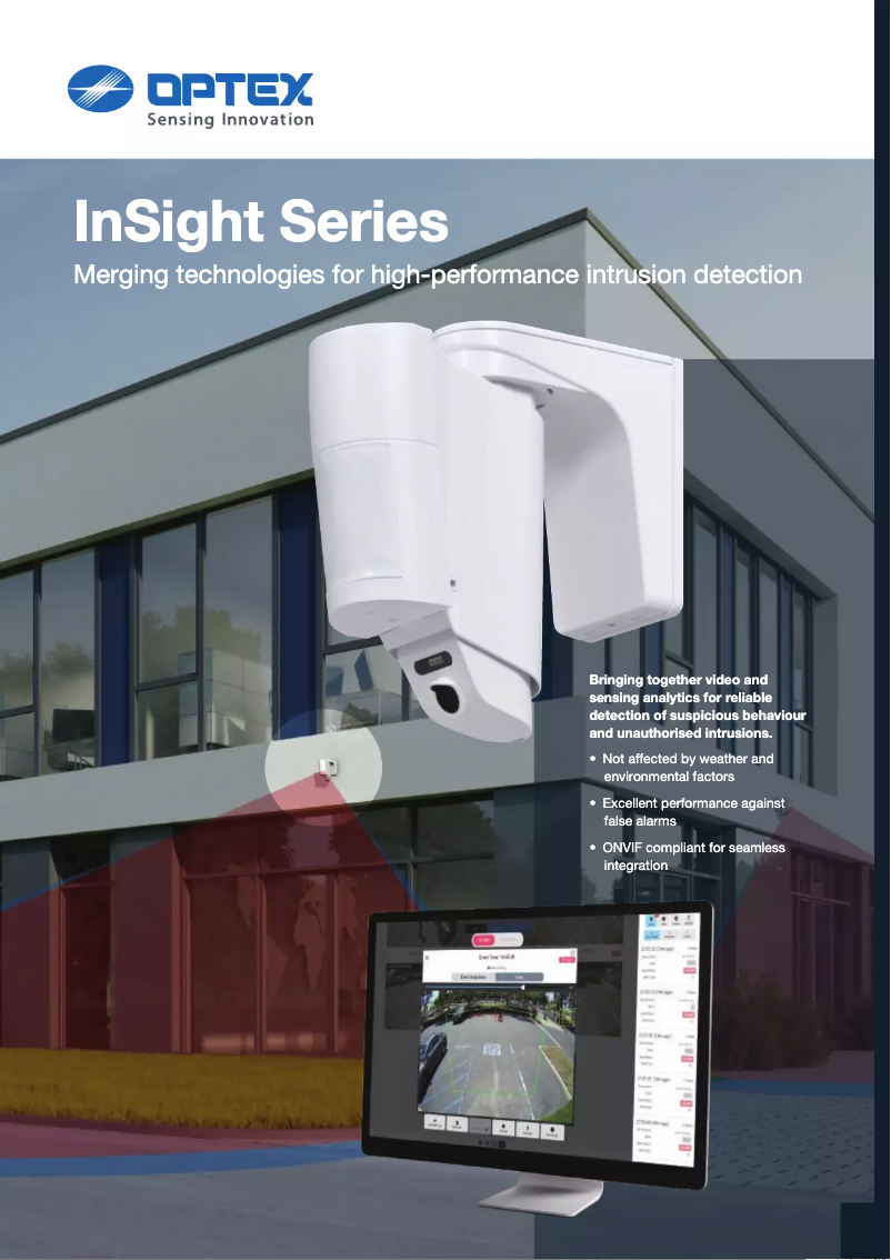 Page 1 de la notice Fiche technique Optex InSight INS-QXI-ST