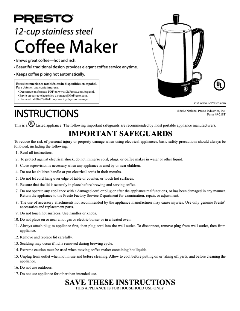 Image de la première page du manuel de l'appareil 02811