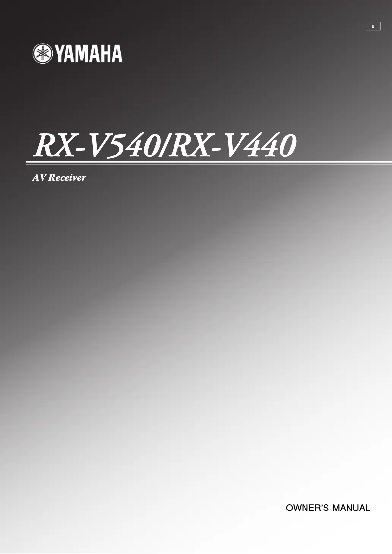Página 1 del manual Manual de usuario Yamaha RX-V540