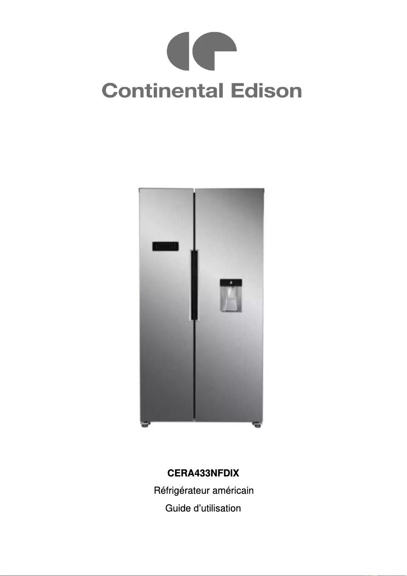 Page n°1 - Manuel utilisateur Continental Edison CERA433NFDIX