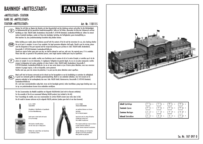 Page n°1 - Manuel utilisateur Faller 110115