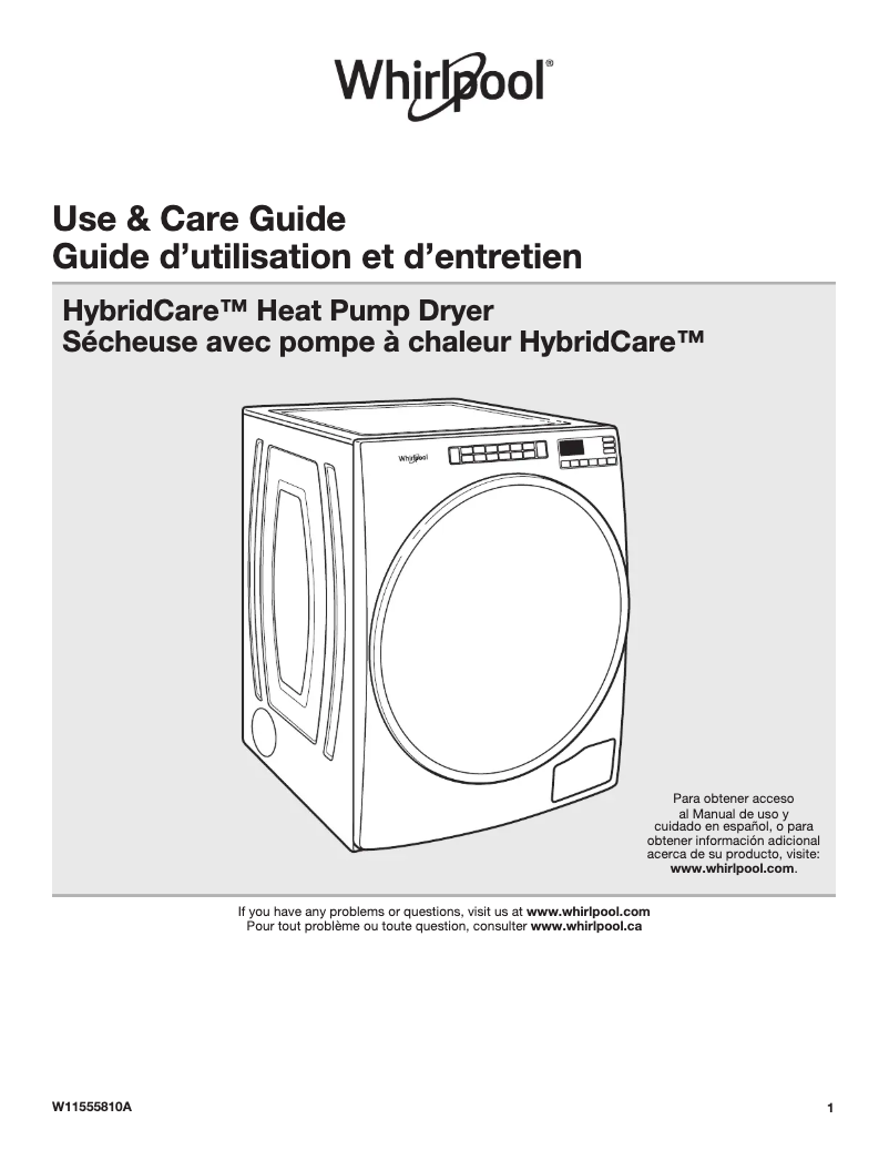 Página 1 del manual Manual de uso y mantenimiento Whirlpool WHD862CHC