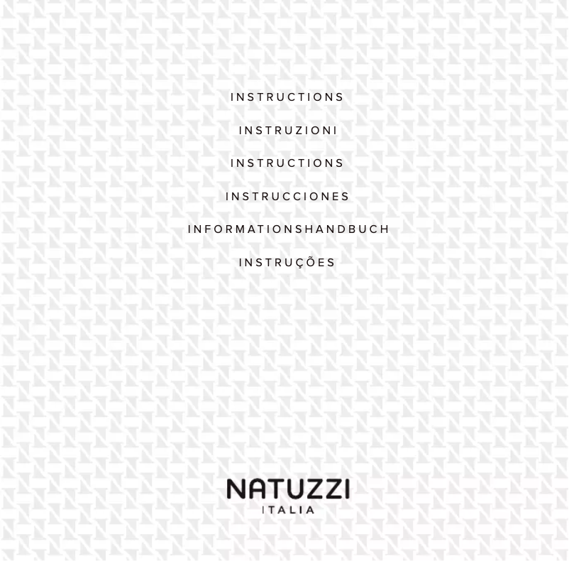 Page n°1 - Manuel utilisateur Natuzzi Mentore