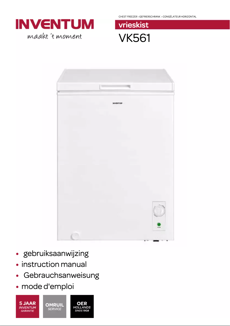 Page 1 de la notice Manuel utilisateur Inventum VK561