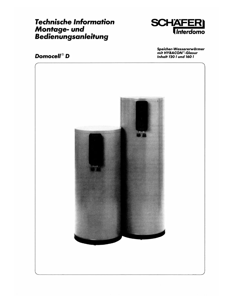 Page 1 de la notice Manuel utilisateur Schäfer Heiztechnik Domocell DLD120