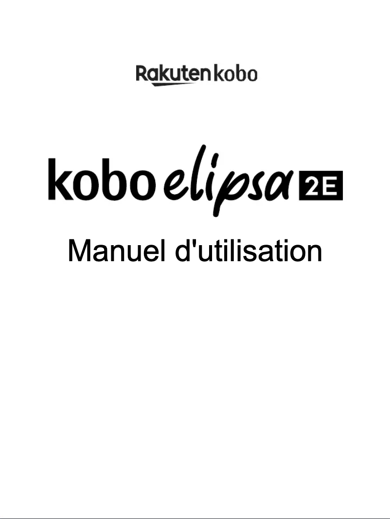 Page n°1 - Manuel utilisateur Kobo Elipsa 2E