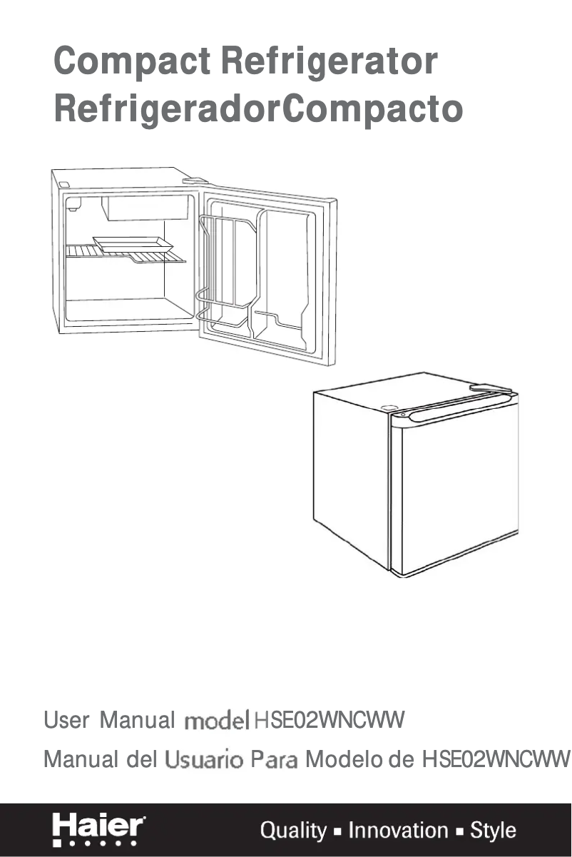Page n°1 - Manuel utilisateur Haier HSE02WNCWW